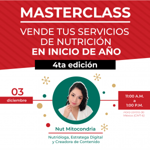 Vende tus servicios de nutrición en inicio de año (4ta edición)